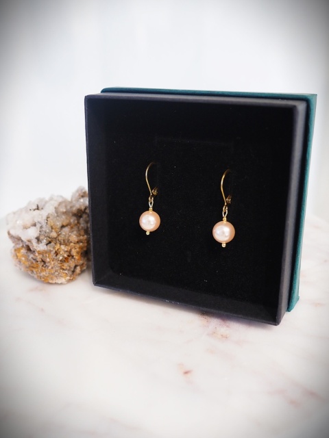 Kolczyki Perły Sea Shell Nugat