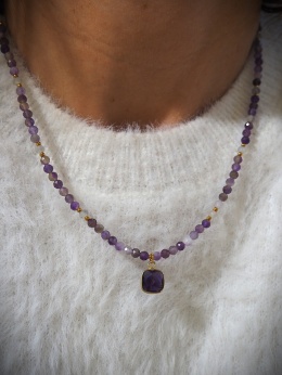 Naszyjnik Ametyst & Labradoryt